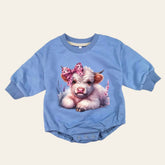 Highland cow soft Western Baby Sweatshirt ROMPER bodysuit / baby clothes/ baby sweat / baby girl / newborn / baby boy / infant / baby gift