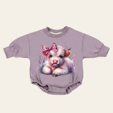 Highland cow soft Western Baby Sweatshirt ROMPER bodysuit / baby clothes/ baby sweat / baby girl / newborn / baby boy / infant / baby gift