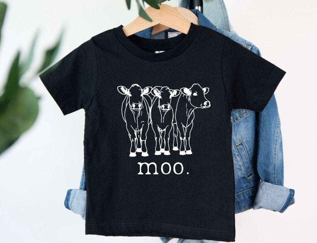 Baby toddler moo cow tshirt / baby clothes / toddler shirt / baby girl / baby boy / baby shower / baby gift / baby western shirt / cow shirt