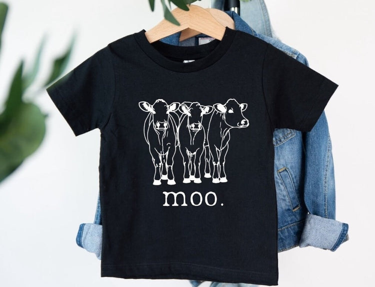 Baby toddler moo cow tshirt / baby clothes / toddler shirt / baby girl / baby boy / baby shower / baby gift / baby western shirt / cow shirt