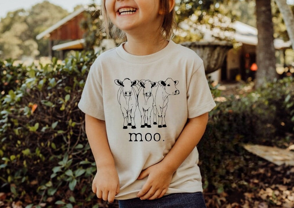 Baby toddler moo cow tshirt / baby clothes / toddler shirt / baby girl / baby boy / baby shower / baby gift / baby western shirt / cow shirt