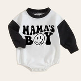 mamas boy Oversized Sweatshirt Romper, baby clothes, baby sweatshirt, bubble, baby sweater, baby gift, baby shower, baby boy gift, retro