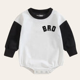 Bro Oversized Sweatshirt Romper, baby clothes, baby sweatshirt, bubble, baby sweater, baby gift, baby shower, baby boy gift, baby brother
