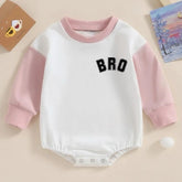 Bro Oversized Sweatshirt Romper, baby clothes, baby sweatshirt, bubble, baby sweater, baby gift, baby shower, baby boy gift, baby brother