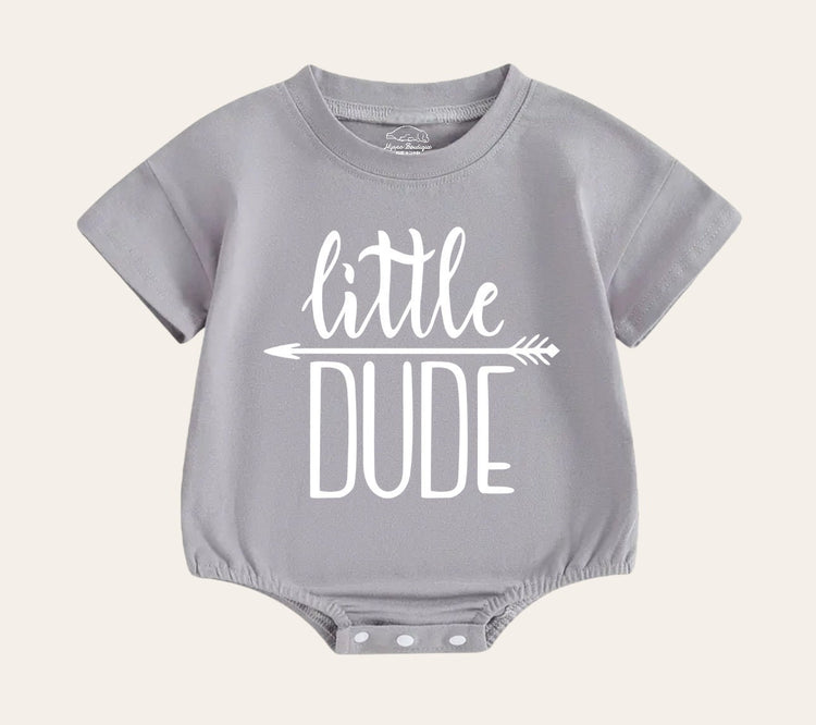 little dude baby ROMPER bodysuit, baby Crewneck, summer, baby cotton, infant, baby girl gift, baby boy gift, newborn gift, baby bubble