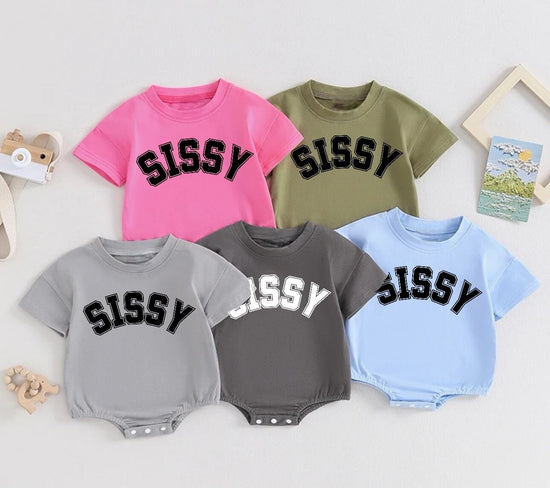 sissy baby ROMPER bodysuit, baby Crewneck, lil sis, baby cotton, infant, baby girl gift, baby sister gift, newborn gift, baby bubble