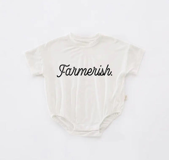 Farmer Baby western t-shirt bubble ROMPER jumpsuit, infant clothes, baby western shirt, baby boy girl, baby shower gift, toddler