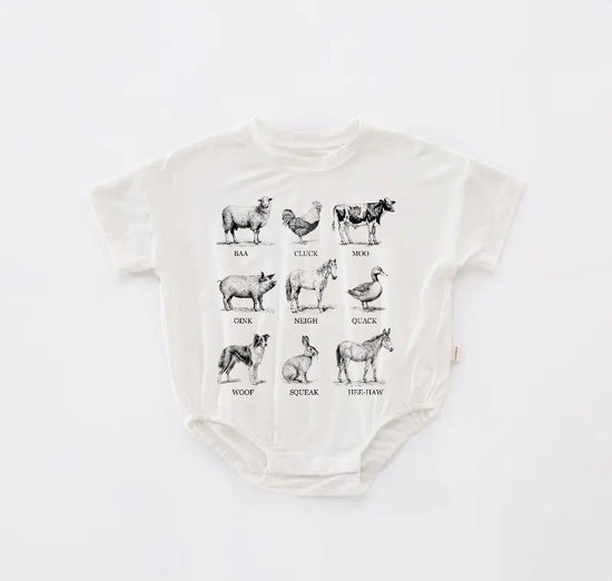 Farm animals Baby western t-shirt bubble ROMPER jumpsuit, infant clothes, baby western shirt, baby boy girl, baby shower gift, toddler