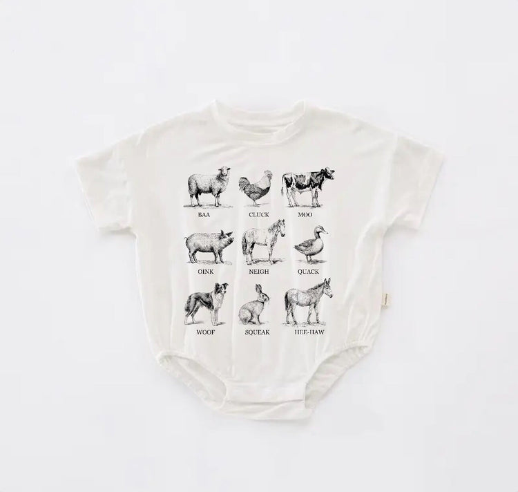 Farm animals Baby western t-shirt bubble ROMPER jumpsuit, infant clothes, baby western shirt, baby boy girl, baby shower gift, toddler