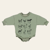 farm animals Baby Sweatshirt Romper, baby romper, baby clothes, baby girl, baby boy, baby gift, newborn gift, western baby