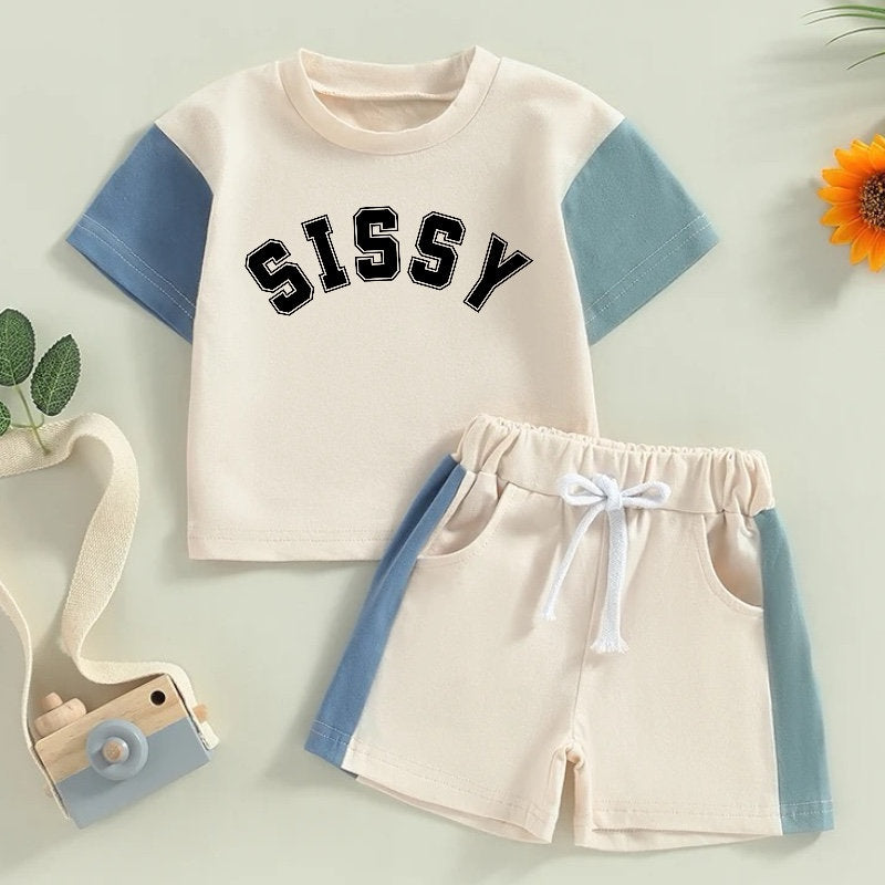 cotton color block toddler and baby girl outfit, infant outfit, baby shirt, baby girl , baby clothes, baby shower, gift / baby gift, sis,