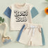 cotton color block toddler and baby outfit, infant outfit, baby shirt, baby girl, baby clothes, baby shower, gift / baby gift, baby boy