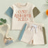 cotton color block retro toddler and baby outfit, infant outfit, shirt, baby girl, baby clothes, baby shower, gift / baby gift, baby boy