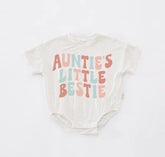 Aunties bestie Baby ROMPER tshirt bodysuit, infant clothes, baby shirt, baby girl gift, baby shower gift, baby boy gift