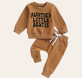 Aunties bestie Baby Outfit set sweatshirt and pants, baby clothes, baby girl boy, baby shower, baby gift, baby sweat, newborn, aunt gift