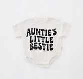 Aunties bestie Baby ROMPER tshirt bodysuit, infant clothes, baby shirt, baby girl gift, baby shower gift, baby boy gift