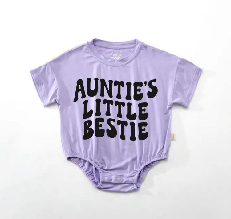 Aunties bestie Baby ROMPER tshirt bodysuit, infant clothes, baby shirt, baby girl gift, baby shower gift, baby boy gift