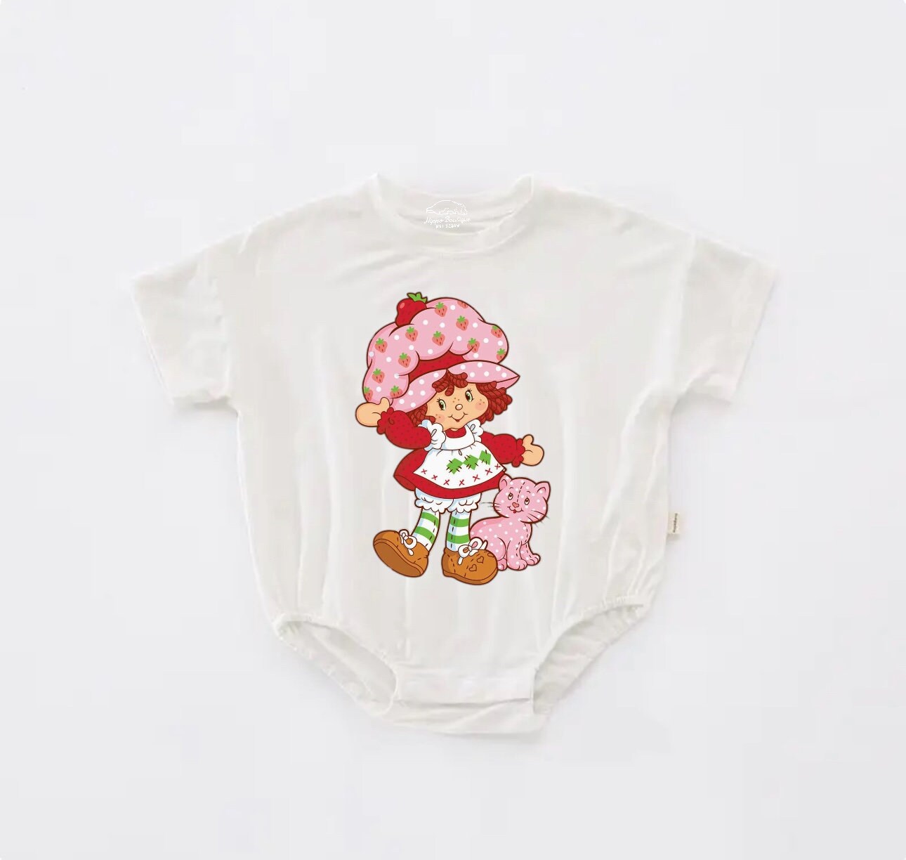 Baby strawberry ROMPER tshirt bodysuit, infant clothes, baby shirt, baby girl gift, baby shower gift, newborn gift
