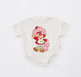 Baby strawberry ROMPER tshirt bodysuit, infant clothes, baby shirt, baby girl gift, baby shower gift, newborn gift