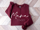 custom mama Sweatshirt with children name on sleeve, Personalized gift, gift for mom, mom sweatshirt, custom sweatshirt, women sweatshirt