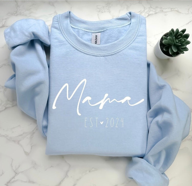 custom mama Sweatshirt with children name on sleeve, Personalized gift, gift for mom, mom sweatshirt, custom sweatshirt, women sweatshirt