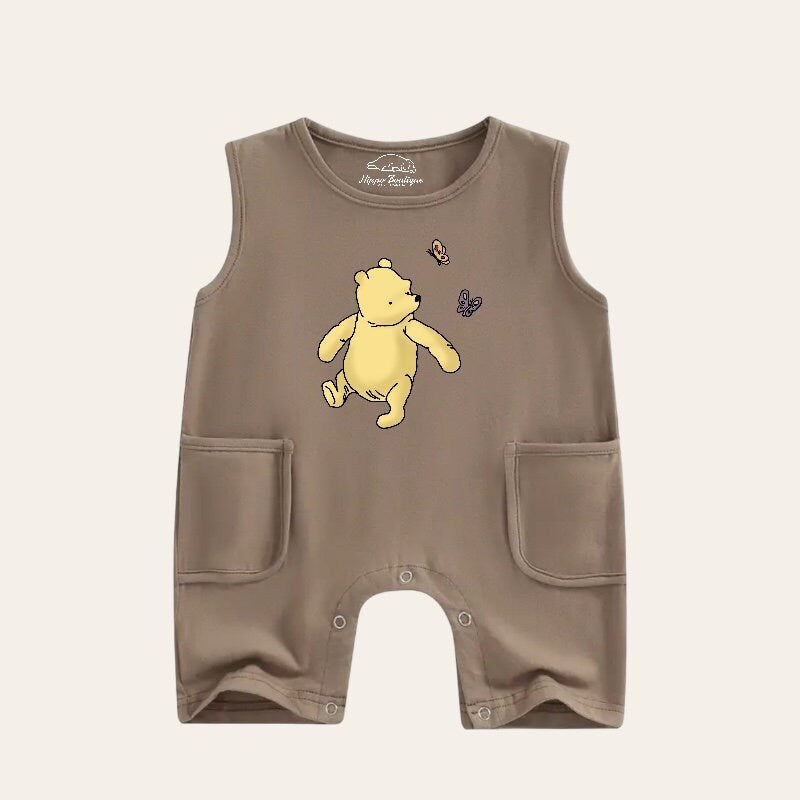 Pooh baby romper bodysuit, baby boy, baby boy gift, cotton clothes, infant, baby gift / newborn / new baby / baby girl outfit