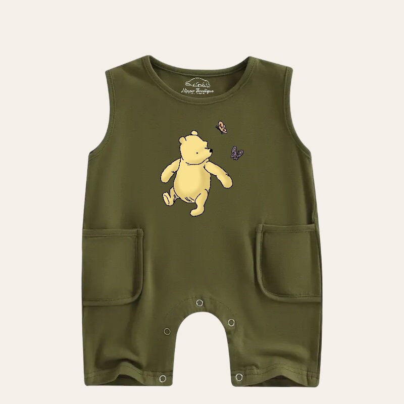 Pooh baby romper bodysuit, baby boy, baby boy gift, cotton clothes, infant, baby gift / newborn / new baby / baby girl outfit