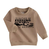 Baby & toddler farm sweatshirt / baby clothes / toddler shirt / baby girl / baby boy / baby shower / baby gift / baby western / baby cow