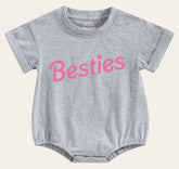 Bestie Newborn baby and toddler ROMPER bodysuit, Crewneck, summer wear, cotton clothes SOFT , infant, baby girl gift / baby gift /