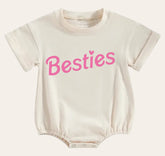 Bestie Newborn baby and toddler ROMPER bodysuit, Crewneck, summer wear, cotton clothes SOFT , infant, baby girl gift / baby gift /