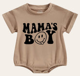 mamas boy Newborn baby and toddler ROMPER bodysuit, Crewneck, summer wear, cotton clothes SOFT , infant, baby girl gift / baby boy gift /
