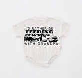 Western Newborn baby and toddler ROMPER bodysuit, Crewneck, summer wear, cotton clothes, infant, baby girl gift / baby boy gift / cow romper