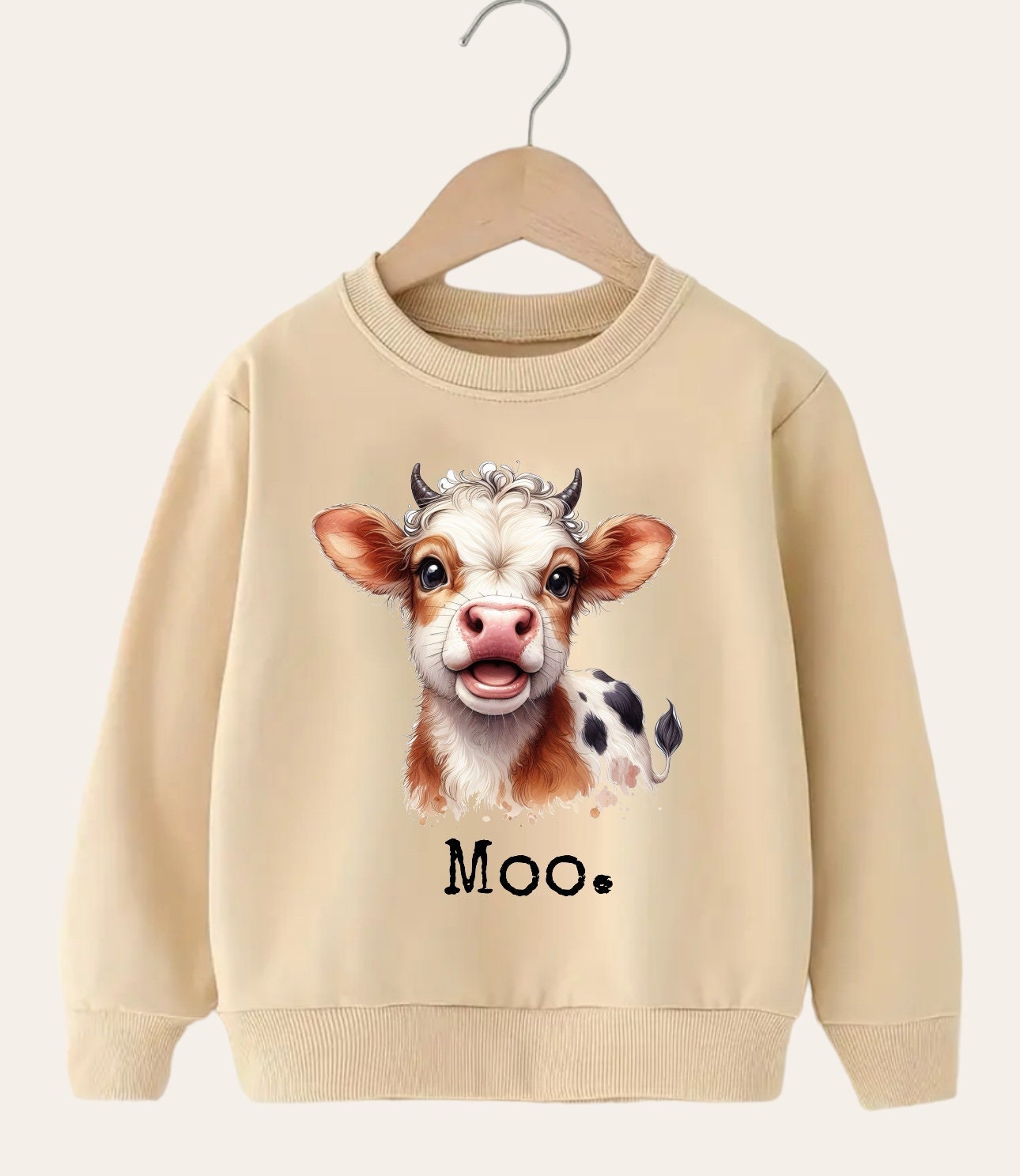 Western Highland Cow Baby Toddler sweatshirt Hippo Boutique