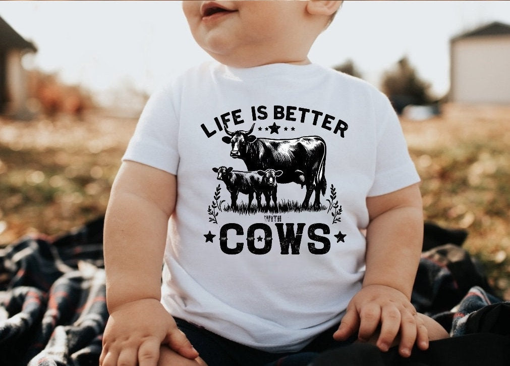 Baby toddler cows tshirt / baby clothes / toddler shirt / baby girl / baby boy / baby shower / baby gift / baby western shirt / farm shirt