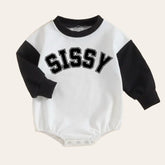 Sissy Oversized Sweatshirt Romper, baby clothes, baby sweatshirt, bubble, baby sweater, baby gift, baby shower, baby girl gift, baby sister