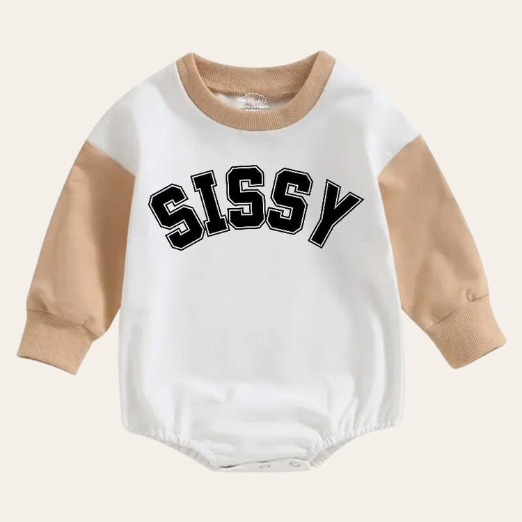 Sissy Oversized Sweatshirt Romper, baby clothes, baby sweatshirt, bubble, baby sweater, baby gift, baby shower, baby girl gift, baby sister