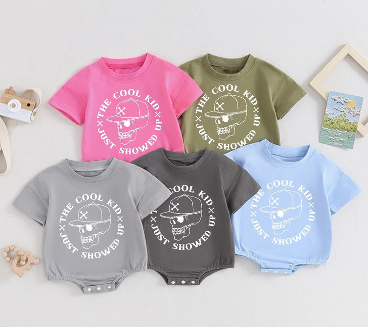Cool kid baby ROMPER bodysuit, baby Crewneck, summer, baby cotton, infant, baby girl gift, baby boy gift, newborn gift, baby bubble