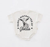 Goats Baby western t-shirt bubble ROMPER jumpsuit, infant clothes, baby western shirt, baby boy girl, baby shower gift, toddler