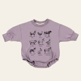 farm animals Baby Sweatshirt Romper, baby romper, baby clothes, baby girl, baby boy, baby gift, newborn gift, western baby
