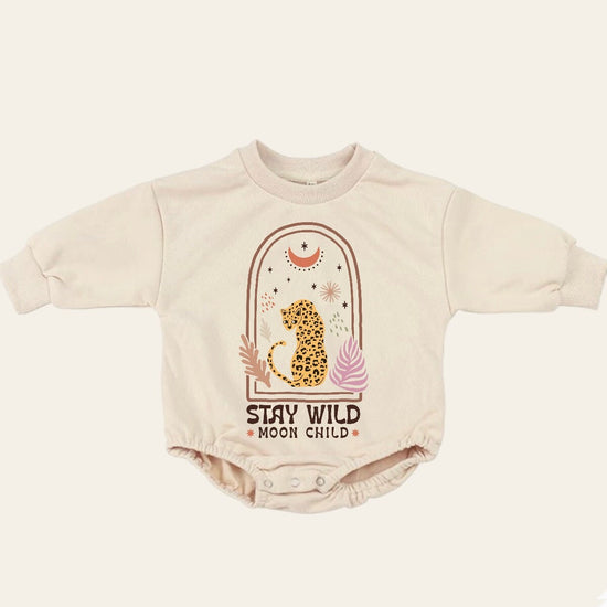 boho Baby Sweatshirt Romper, baby romper, baby clothes, baby girl, baby boy, baby gift, newborn gift, toddler clothes