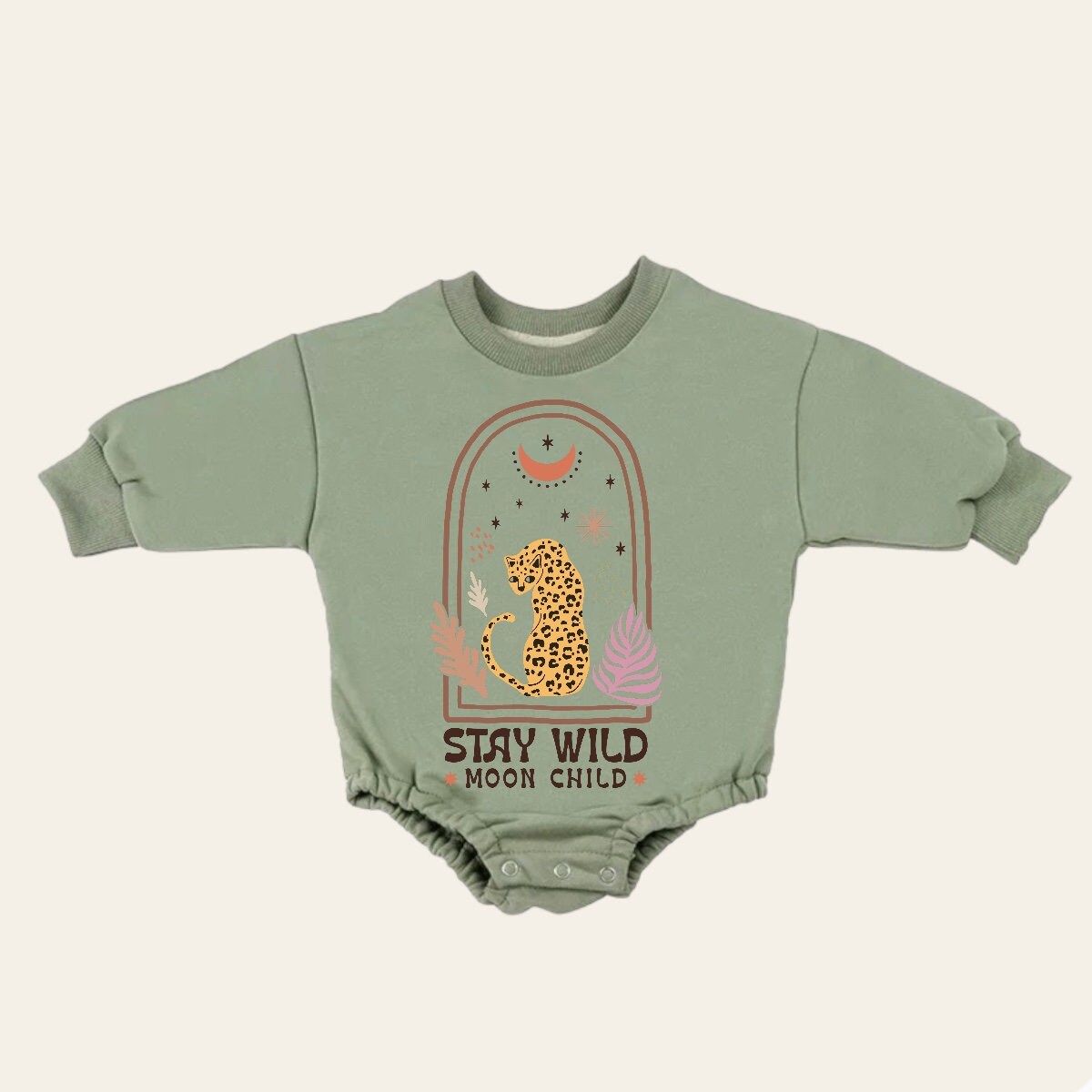 boho Baby Sweatshirt Romper, baby romper, baby clothes, baby girl, baby boy, baby gift, newborn gift, toddler clothes