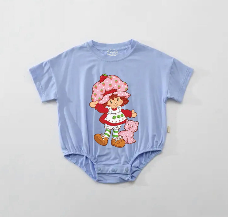 Baby strawberry ROMPER tshirt bodysuit, infant clothes, baby shirt, baby girl gift, baby shower gift, newborn gift