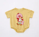 Baby strawberry ROMPER tshirt bodysuit, infant clothes, baby shirt, baby girl gift, baby shower gift, newborn gift