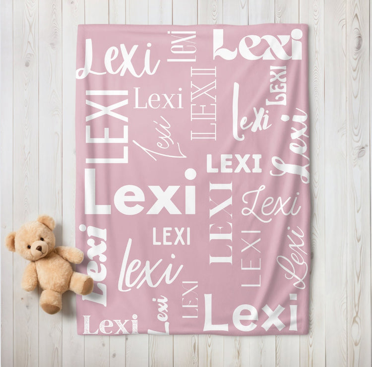 Baby blanket, baby gift, newborn gift, personalized name, stroller blanket, baby shower gift, baby girl gift, baby boy blanket