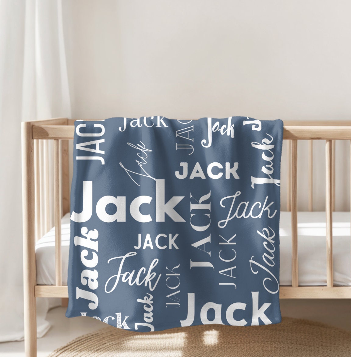 Baby blanket, baby gift, newborn gift, personalized name, stroller blanket, baby shower gift, baby girl gift, baby boy blanket